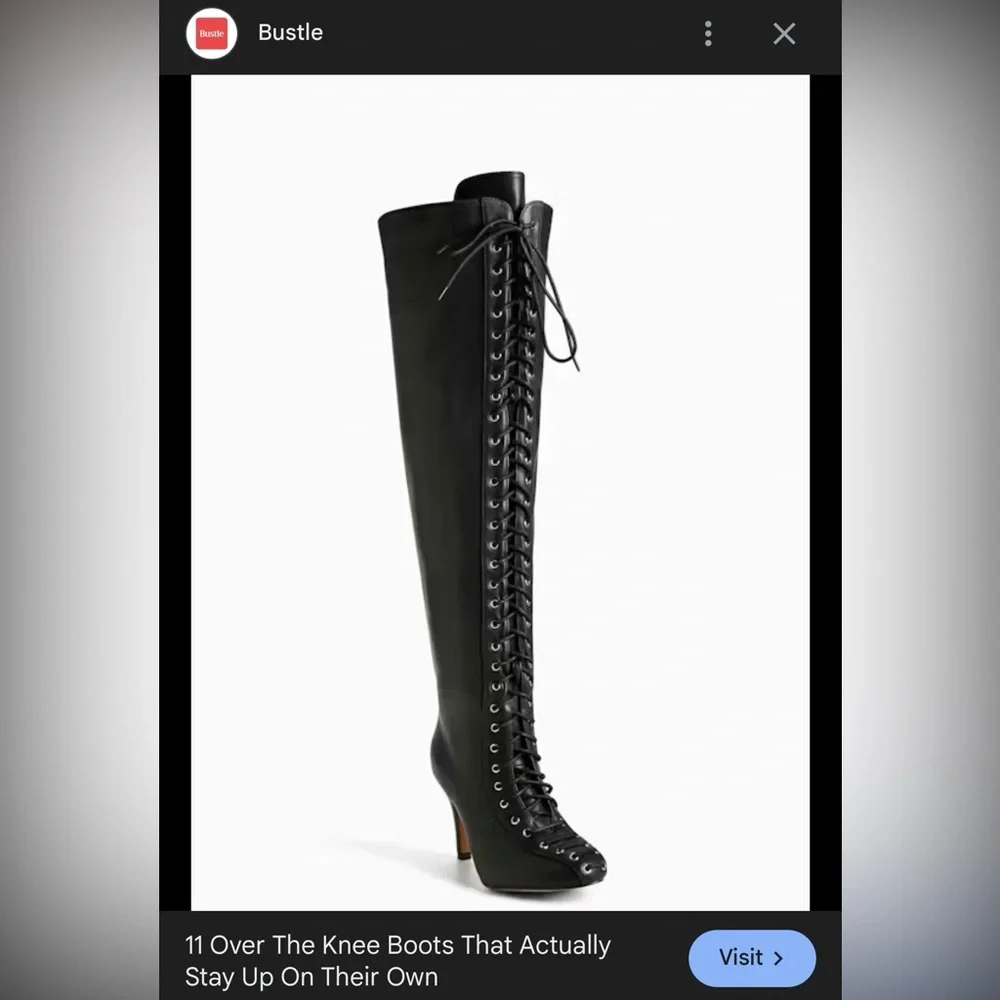 NWT TORRID “Black All Over” lace up over the knee boots!